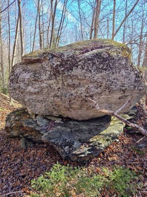 boulder on rock