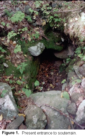 Present entrance to souterrain.