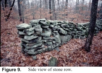 Side view of stone row.